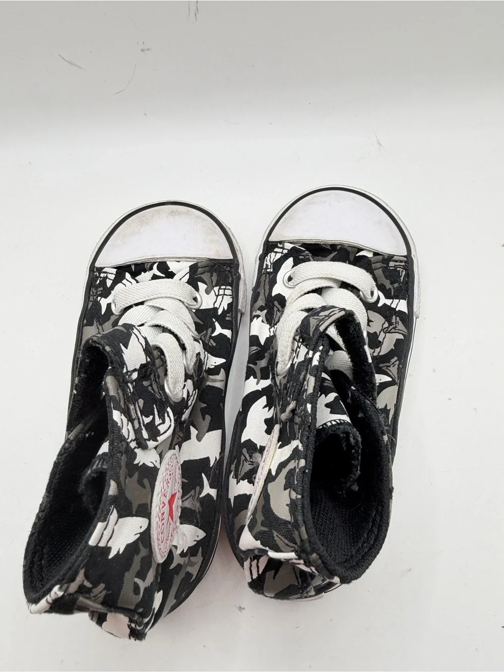 Converse Kids Black & White Camo High Top Sneakers